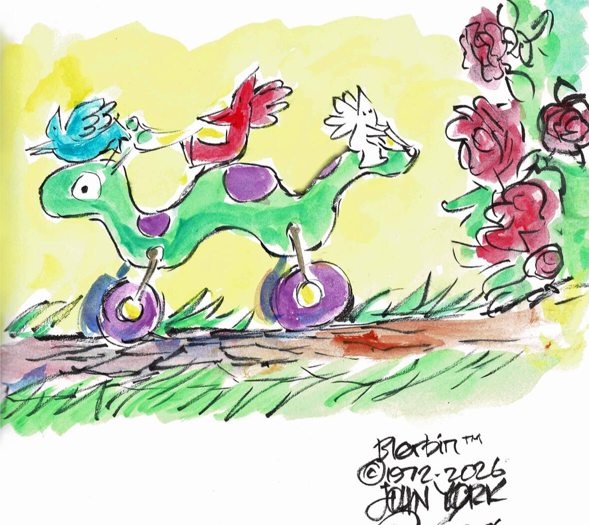 BLERBINS on an Inchworm Copyright John Randall York 1972-2026 BLERBINS on an Inchworm Copyright John Randall York 1972-2026