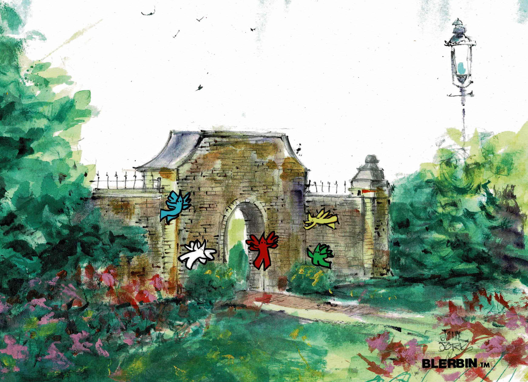 Blerbins at the Rose Garden Arch Copyright 2024 by John Randall York Blerbins at the Rose Garden Arch Copyright 2024 by John Randall York