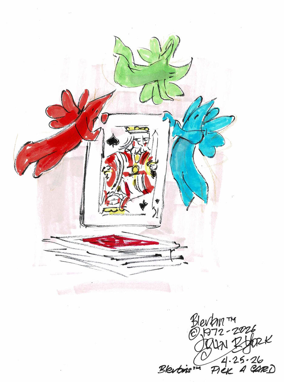 Blerbins Pick A Card John Randall York Copyright 1972-2026 Blerbins Pick A Card John Randall York Copyright 1972-2026